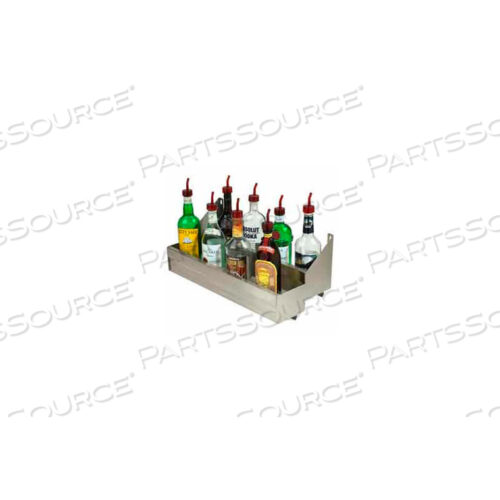 BOTTLE RACK, 60, DOUBLE TIER (INTEGRAL) KEYHOLE, S/S
