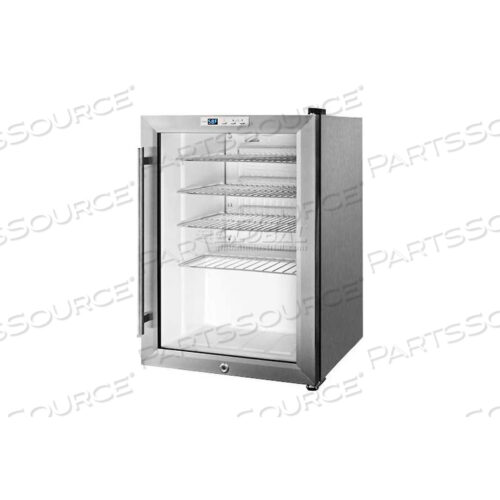 COMMERCIAL GLASS DOOR PUB CELLAR FOR COUNTERTOP,, S/S, DIGITAL TSTAT, LOCK