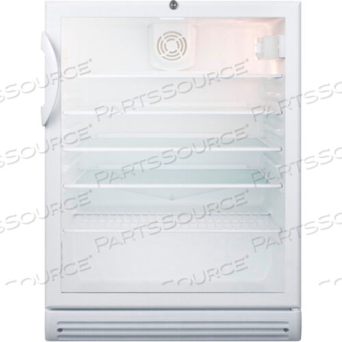 ADA COMP COMMERCIAL GLASS DOOR REFRIGERATOR, FREESTANDING USE, LOCK