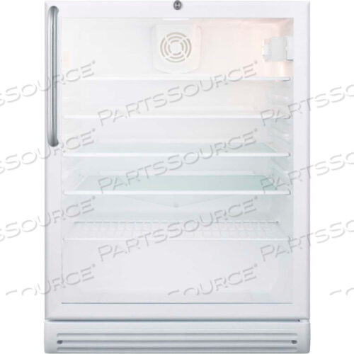 ADA COMP GLASS DOOR ALL-REFRIGERATOR FOR BUILT-IN USE, WH