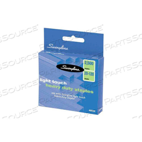 OEM#: 90009LIGHTTOUCH HEAVY DUTY STAPLES, 5/8 LEG LENGTH, 100 PER STRIP, 2500/BOX by Swingline GBC