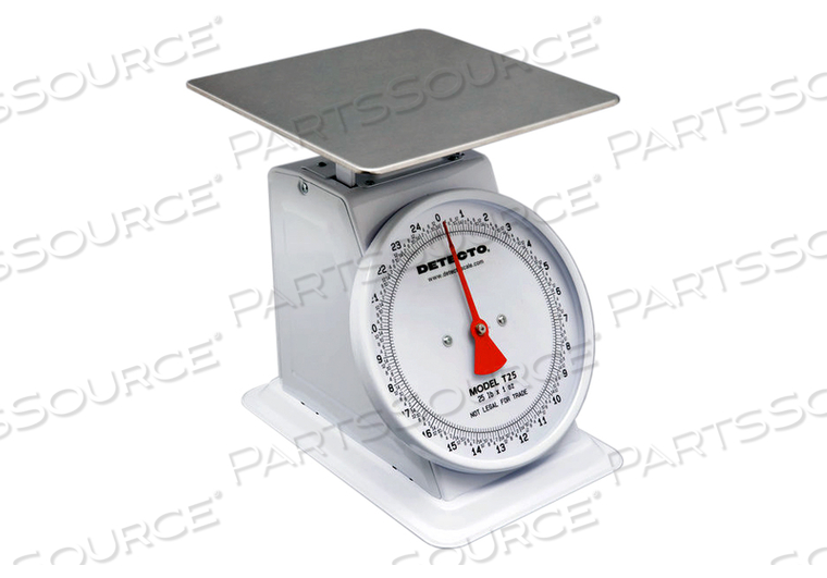 TOP LOADING DIAL PORTION SCALE W/ STAINLESS BOWL, 25 LB X 1 OZ, FIXED DIAL