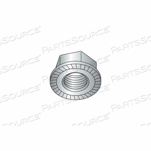5/16-18 SERRATED FLANGE HEX NUT - GRADE 2 - CASE HARDENED STEEL - ZINC PLATED - PKG OF 100