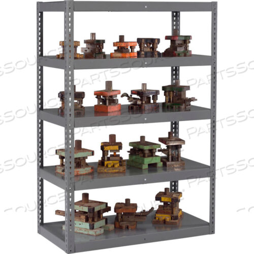 OEM#: GRXHS-482496BOLTLESS HEAVY DUTY DIE RACK - 48W X 24D X 96H - 5 SHELVES - MEDIUM GRAY by Tennsco Corp.