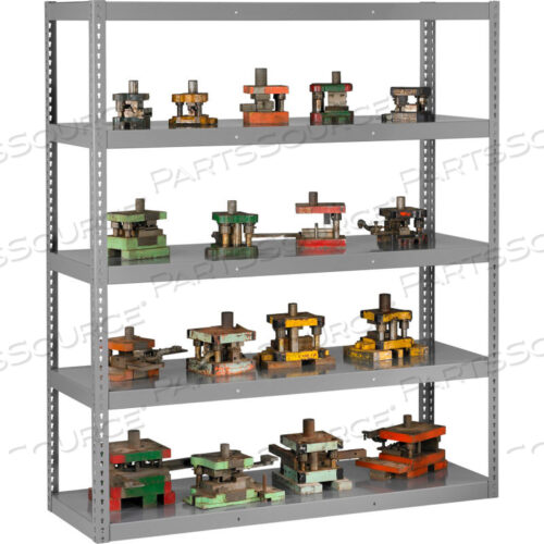 OEM#: GRXHS-722496BOLTLESS HEAVY DUTY DIE RACK - 72W X 24D X 96H - 5 SHELVES - MEDIUM GRAY by Tennsco Corp.
