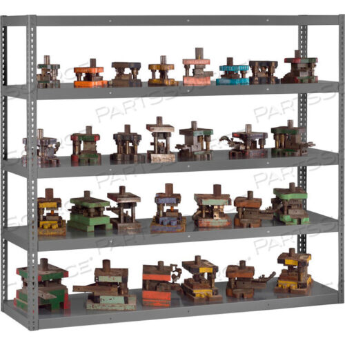OEM#: GRXHS-962484BOLTLESS HEAVY DUTY DIE RACK - 96W X 24D X 84H - 5 SHELVES - MEDIUM GRAY by Tennsco Corp.