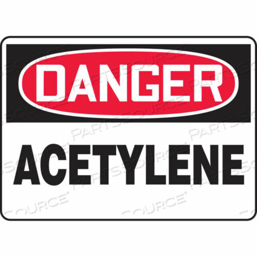 OEM#: MCHL174VSDANGER SIGN, ACETYLENE, 14W X 10H, ADHESIVE VINYL by Accuform Manufacturing, Inc.