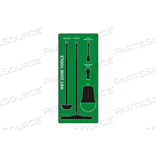 OEM#: PSB111GNBKWET ZONE STORE-BOARD, ACCU-SHIELD, GREEN ON BLACK by Accuform Manufacturing, Inc.