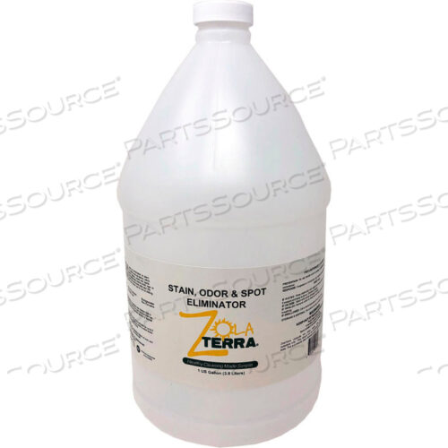 ZOLATERRA STAIN, ODOR, SPOT ELIMINATOR, GALLON BOTTLE, 4 BOTTLES