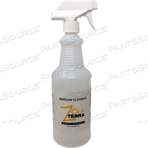 ZOLATERRA WINDOW CLEANER, 32 OZ. TRIGGER SPRAY BOTTLE, 6 BOTTLES