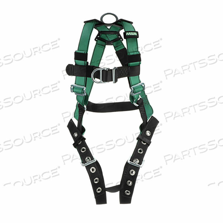 OEM#: 10197208HARNESS, BACK/CHEST/HIP D-RINGS, TONGUE BUCKLE LEG STRAPS, EXTRA LARGE by MSA Safety Sales, LLC