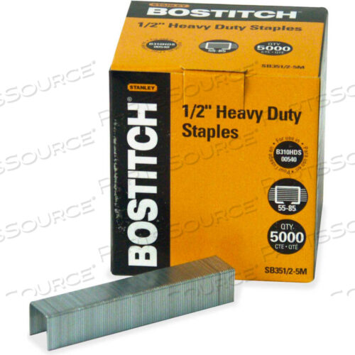 HEAVY-DUTY STAPLES, 55- TO 85-SHEET CAPACITY, 5,000/BOX