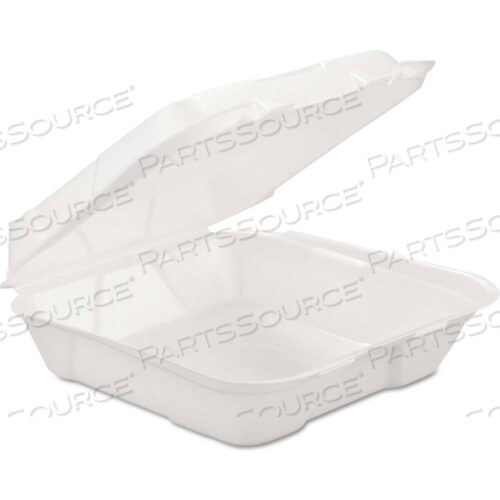 HINGED LID FOAM FOOD CONTAINERS 9-1/4 X 9-1/4 X 3 - 200 PACK
