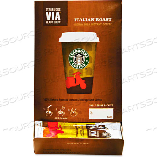 ITALIAN ROAST VIA READY BREW COFFEE, REGULAR, ARABICA BEANS, 0.12 OZ., 50/BOX