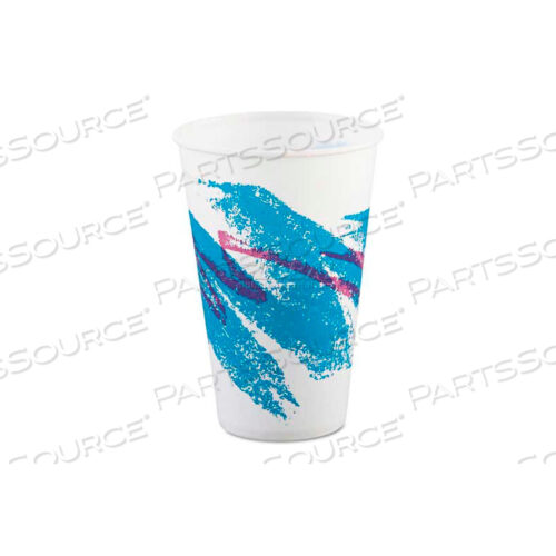 SOLO JAZZ WAXED PAPER COLD CUPS, 12 OZ., JAZZ DESIGN
