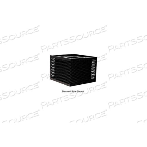 SQUARE ULTRACOAT OUTDOOR PLANTER, PERFORATED - BLACK