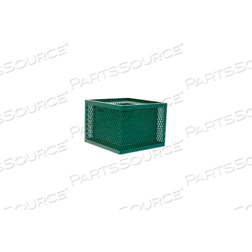 SQUARE ULTRACOAT OUTDOOR PLANTER, PERFORATED - GREEN