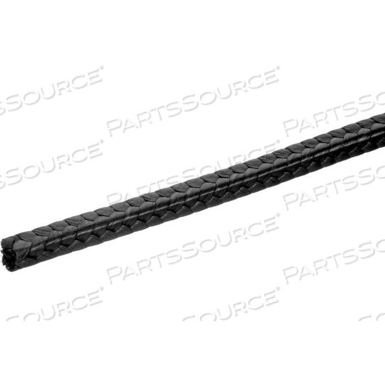 GRAPHITE COMPRESSION PACKING WITH BRAIDED WIRE-1/2W X 1/2H X 25 FT.