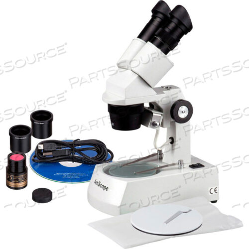 AMSCOPE 20X-80X BINOCULAR STEREO DISSECTING MICROSCOPE WITH 2MP USB CAMERA