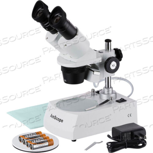 OEM#: SE306R-P-LEDAMSCOPE 20X-40X CORDLESS LED STEREO MICROSCOPE WITH TOP AND BOTTOM LIGHTS by United Scope