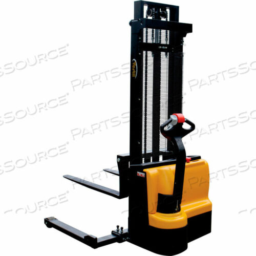 OEM#: S-118-AA-DMFULLY POWERED DOUBLE MAST STACKER WITH ADJ. FORKS AND STRADDLE LEGS - 2200 LB. CAPACITY by Vestil Manufacturing Corp.