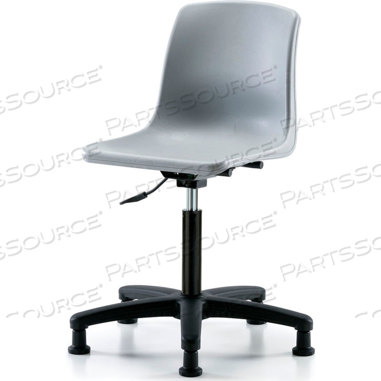 OEM#: SMBCH-RG-NF-RG-GRYSEATING ONE-PIECE PLASTIC SHELL STOOL - GRAY by E Com Inc