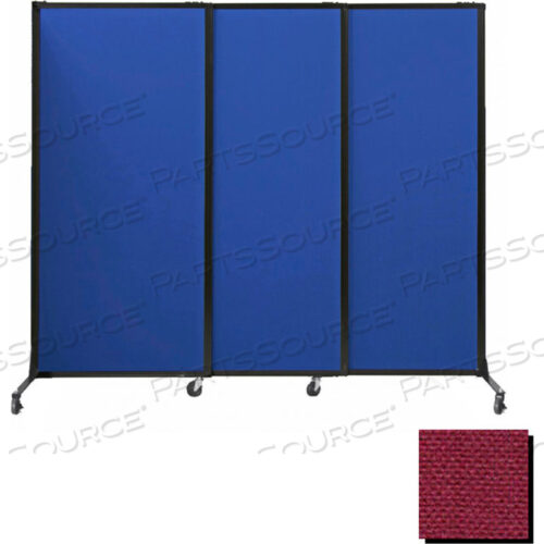 OEM#: 1812147PORTABLE ACOUSTICAL PARTITION PANELS, SLIDING PANELS, 88X7 FABRIC, WITH CASTERS, CRANBERRY by Versare Solutions, Inc.