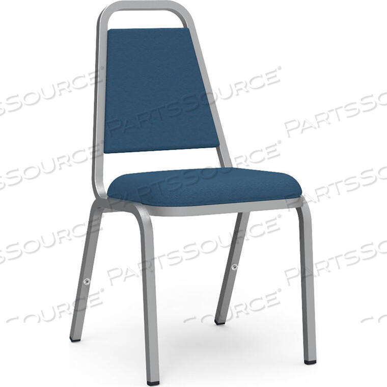OEM#: 40406248926 DOMED SEAT STRAIGHT BACK STACK CHAIR, CHROME FRAME/BLUE VINYL by Virco Inc