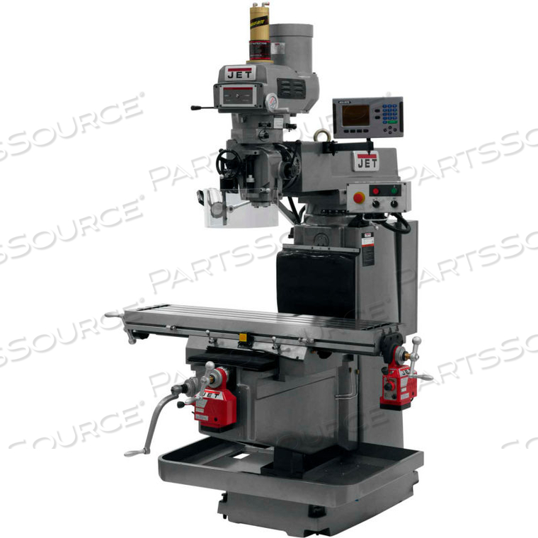 JET JTM-1254VS WITH ACU-RITE 203 3X (K) DRO, X & Y POWERFEEDS & AIR POWER DRAWBAR