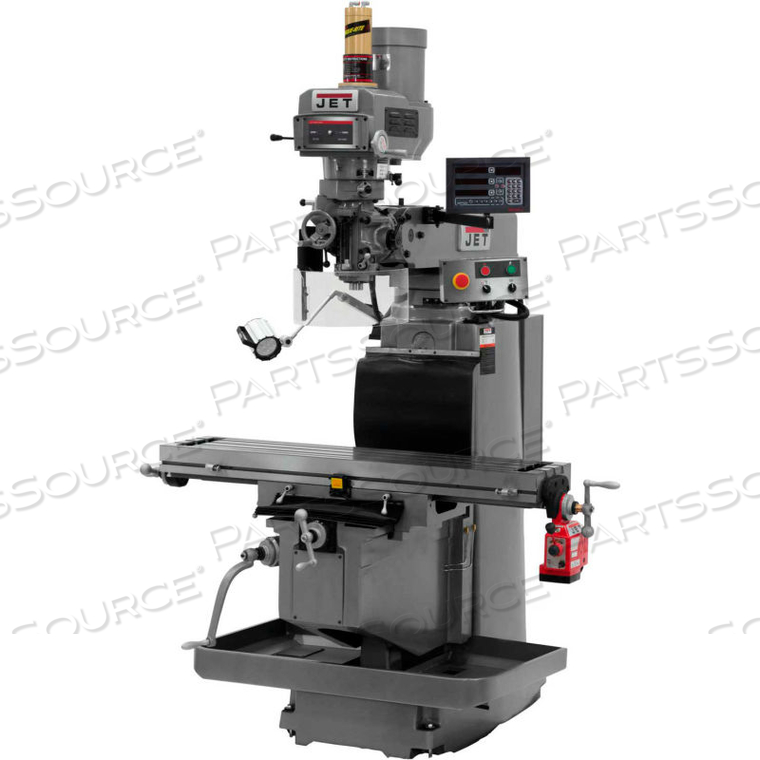 JET JTM-1254RVS WITH NEWALL DP700 3X (Q) DRO, X POWERFEED & AIR POWER DRAWBAR