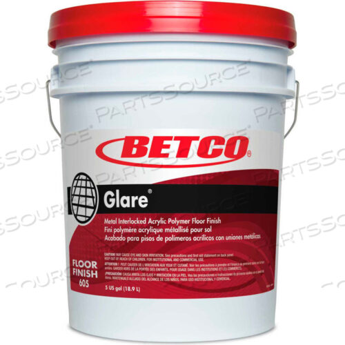 GLARE FLOOR FINISH - 5 GALLON PAIL - MILD, WHITE