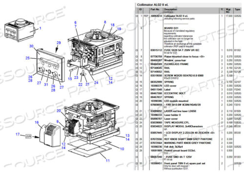 Заменяет Siemens Medical Solutions 10092614COLLIMATOR AL02 II EL