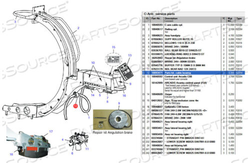 OEM#: 10093471КОМПЛЕКТ ПОДШИПНИКОВ КАБЕЛЯ от Siemens Medical Solutions