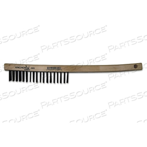 OEM#: 94930ЩЕТКА ДЛЯ РУЧНОЙ РАБОТЫ, 13 ДЮЙМОВ, 4 X 18 РЯДОВ, ЩЕТИНА ИЗ УГЛЕРОДИСТОЙ СТАЛИ, ИЗОГНУТАЯ ДЕРЕВЯННАЯ РУЧКА от Anchor