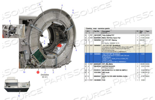OEM#: 10494881CXT P47 HPT ЩЕТОЧНЫЙ БЛОК от Siemens Medical Solutions