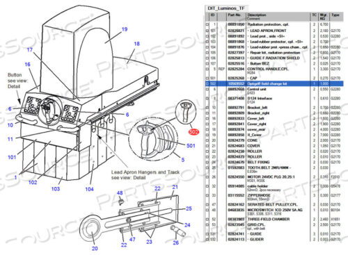 Заменяет Siemens Medical Solutions 10569552OPTIGRIFF FIELD CHANGE KIT