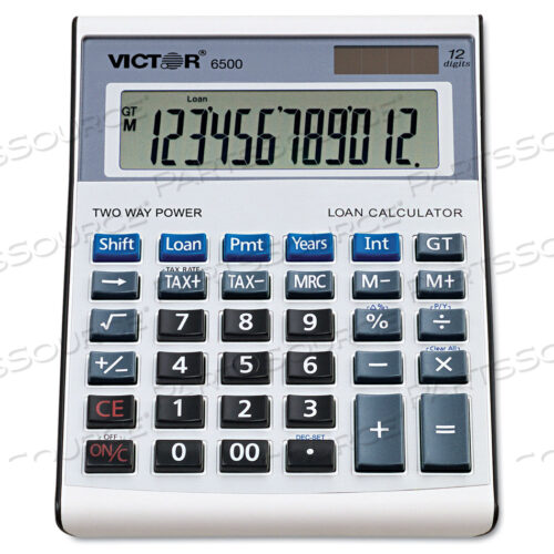 OEM#: 65006500 EXECUTIVE DESKTOP LOAN CALCULATOR, 12-DIGIT LCD by Victor Technology, LLC