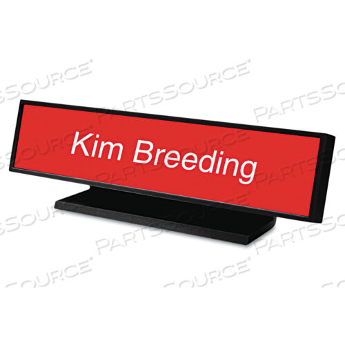 АРХИТЕКТУРНАЯ НАСТОЛЬНАЯ ТАБЛИЧКА С ИМЕНЕМ, 9 X 1,75, ЧЕРНАЯ, РАДИУСНЫЙ КРАЙ