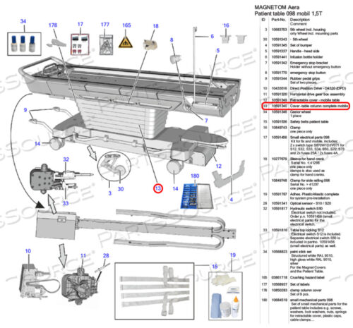OEM#: 10591340TABLE COLUMN COMPLETE MOBILE COVER от Siemens Medical Solutions