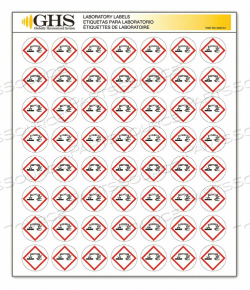 OEM#: GHS1211ЭТИКЕТКА ГЛЯНЦЕВАЯ БУМАГА КОРРОЗИОННАЯ PK1120 от Incom Manufacturing