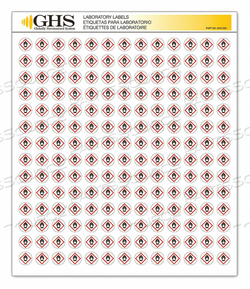 OEM#: GHS1225LABEL FLAME OVER CIRCLE GLOSS PK1820 от Incom Manufacturing