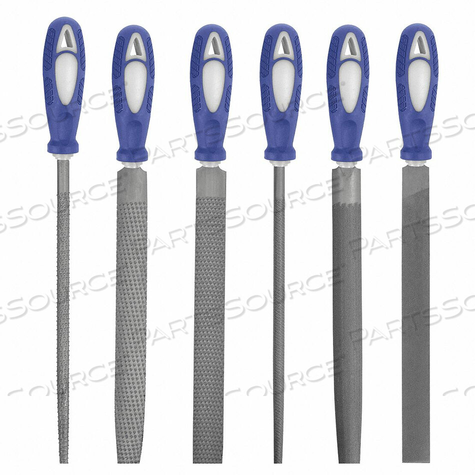 OEM#: 10Z755HAND FILE SET BASTARD/SMOOTH 8 IN L 6 PC by Westward