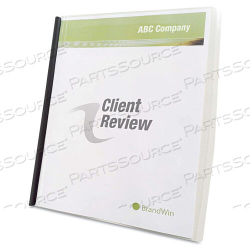 OEM#: W67504SLIDE N BIND REPORT COVER, SWING CLIP, 8.5 X 11, FROSTED/CLEAR, 10/PACK by ACCO Brands