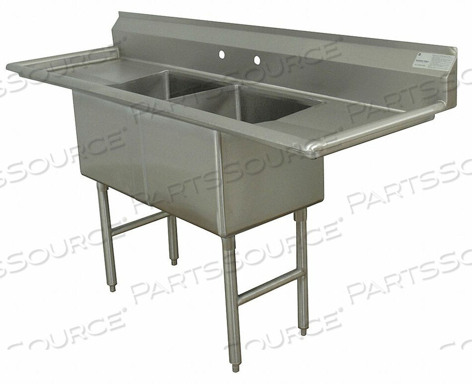 OEM#: FC-2-2424-24RLXNSF СБОРНАЯ 2-Х СЕКТНАЯ РАКОВИНА, 24TWO DRAINBOARD от Advance Tabco