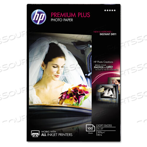 ФОТОБУМАГА PREMIUM PLUS, 11,5 МИЛ, 4 X 6, МЯГКАЯ ГЛЯНЦЕВАЯ БЕЛАЯ, 100 ШТ./УПАКОВКА