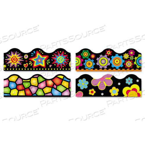 OEM#: T92919НАБОР РАЗНООБРАЗНЫХ КРОМОК ДЛЯ ТРИММЕРОВ, 2,25 X 39, ЯРКО НА ЧЕРНОМ, РАЗНЫЕ ЦВЕТА/ДИЗАЙНЫ, 48/НАБОР от Trend