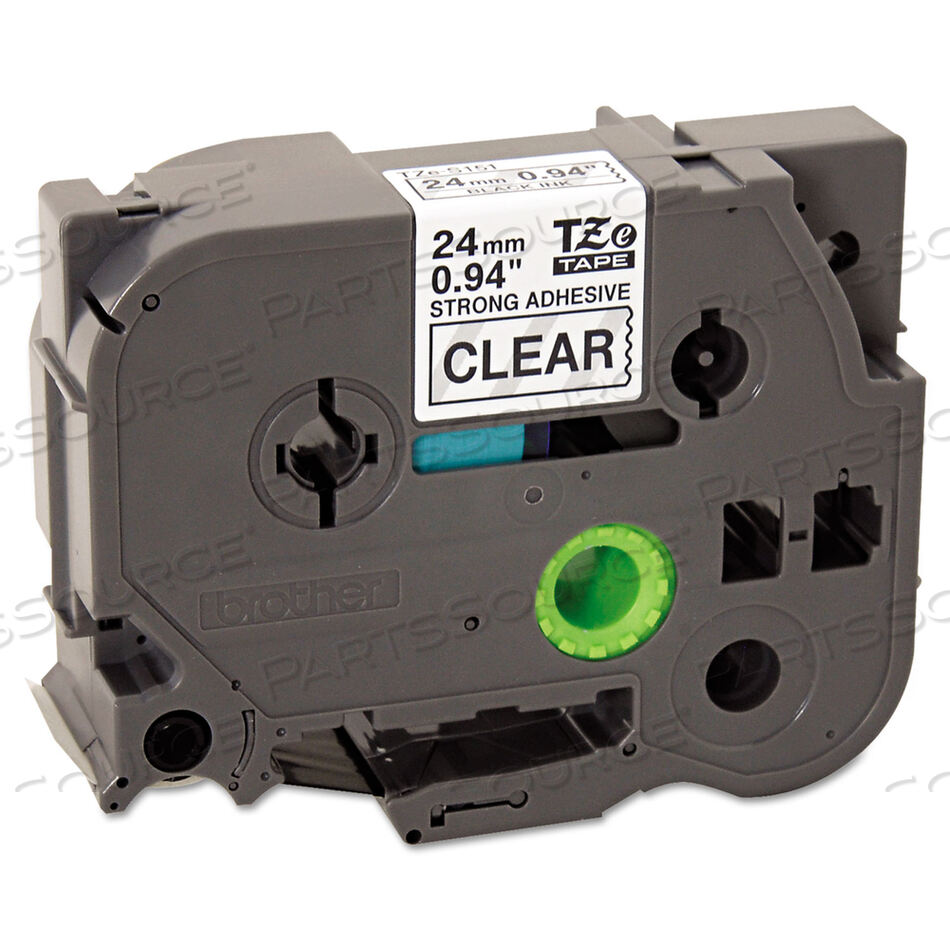 OEM#: TZES151TZE СВЕРХПРОЧНАЯ КЛЕЙКАЯ ЛАМИНИРОВАННАЯ ЛЕНТА ДЛЯ ЭТИКЕТОК, 0,94 X 26,2 ФУТА, ЧЕРНАЯ НА ПРОЗРАЧНОМ от Brother