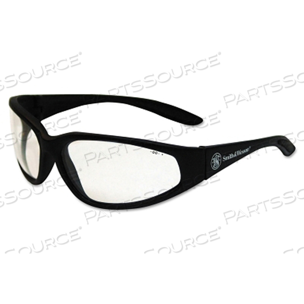 OEM#: 1985638 SPECIAL SAFETY EYEWEAR, CLEAR LENS, POLYCARBONATE, ANTI-SCRATCH, BLACK FRAME by Smith & Wesson