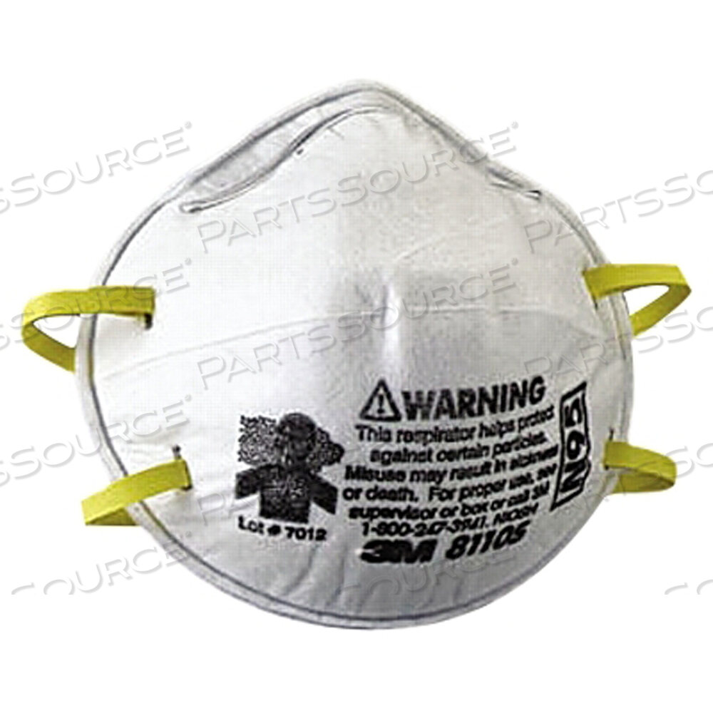 OEM#: 7000052065N95 ПРОТИВОАППАРАТНЫЙ РЕСПИРАТОР, ПОЛУЛИЦЕВАЯ МАСКА, ДВА ФИКСИРОВАННЫХ РЕМНЯ, БЕЗ МАСЛЯНЫХ ЧАСТИЦ, БЕЛЫЙ от 3M Consumer