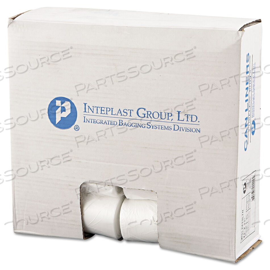 OEM#: WSL2433LTNLOW-DENSITY COMMERCIAL CAN LINERS, 16 GAL, 0.35 MIL, 24 X 33, CLEAR, 50 BAGS/ROLL, 20 ROLLS/CARTON by Inteplast Group